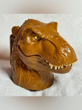 Jurassic Park World T-Rex Head Mug Cup Flip Top Lid Live Tour Tyrannosaurus Rex
